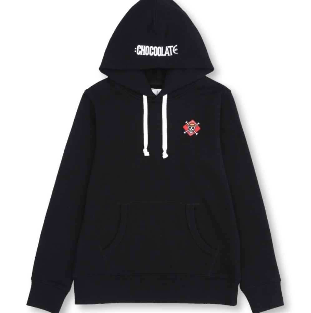 Chocoolate x One Piece Monkey Luffy Jolly Roger Straw Hat Sweatshirt Hoodie sz M